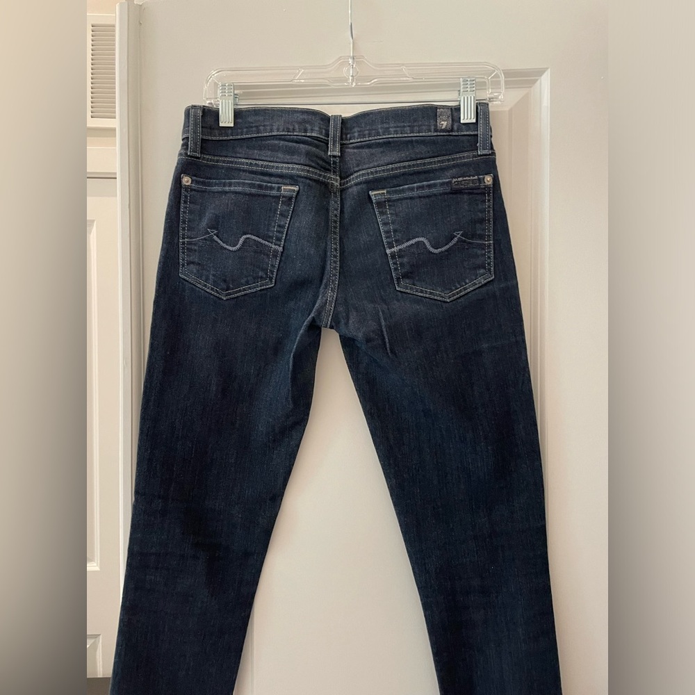 Authentic 7 for all of ma kind Roxanne blue skinny jeans size 26